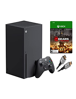 2022 Newest Microsoft Xbox Series X–Gaming Console System- 1TB SSD Black X Version with Disc Drive Bundle with Gears Tactics Full Game and MTC HDMI Cable