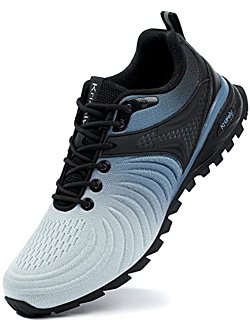 Kricely Men's Walking Shoes Lightweight Breathable Fashion Sneakers Athletic Gym Sports Trail Running Shoes（Blue 14）