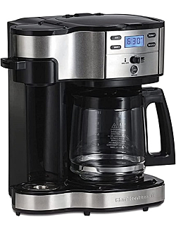 Hamilton Beach 2-Way Brewer Coffee Maker, Single-Serve and 12-Cup Pot, Black/Stainless Steel(49980A), Carafe