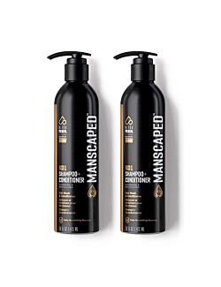 MANSCAPED™ 2 In 1 Shampoo & Conditioner, UltraPremium Formula Infused with Sea Kelp, Coconut Water, Aloe for Nourishing and Hydrating Hair (16 oz Aluminum Bottle)