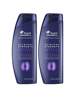 Head & Shoulders Clinical Strength Dandruff Shampoo Twin Pack, Advanced Oil Control with Refreshing Citrus, 13.5 Oz Each