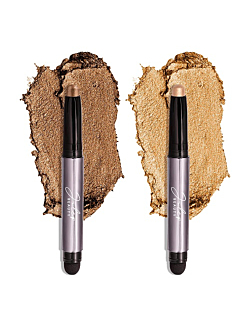 Julep Eyeshadow 101 Crème to Powder Waterproof Eyeshadow Stick Duo, Bronze Shimmer and Warm Gold Shimmer