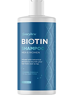 Biotin Hair Shampoo for Thinning Hair - Volumizing Biotin Shampoo for Men and Womens Dry Damaged Hair - Sulfate Free Shampoo with Biotin and Moisturizing Essential Oils over 95% Natural Derived