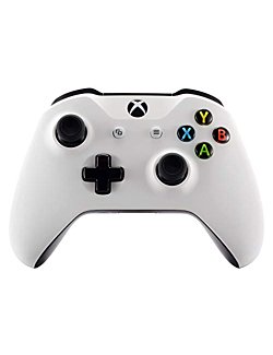 eXtremeRate Soft Touch Grip White Front Housing Shell Faceplate for Xbox One X S Controller Model 1708 - Controller NOT Included