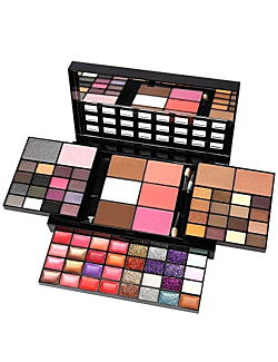 All In One Makeup Gift Kit - Ultimate Color Combination - 36 Eyeshadow, 28 Lip Gloss, 3 Blusher, 4 Concealer, 3 Contour Powder, 3 Brushes, 1 Mirror, 74 Colors Makeup Set Combination Palette