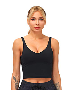 Dragon Fit Sports Bra for Women Longline Padded Bra Yoga Crop Tank Tops Fitness Workout Running Top