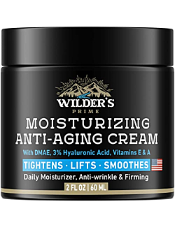 Men's Face Moisturizer Cream - Anti Aging & Wrinkle - Made in USA - Collagen, Hyaluronic Acid, Vitamins E & A, Avocado Oil - After Shave Lotion - Age Facial Skin Care - Day & Night Moisturizing, 2 oz