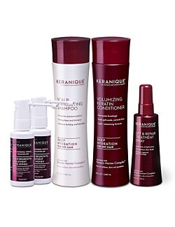 Keranique Deep Hydration Anti-Hair Loss System - includes Hair Growth Shampoo and Conditioner for Dry Thinning Hair, 2% Minoxidil Spray, and Lift and Repair Spray, 60 Days