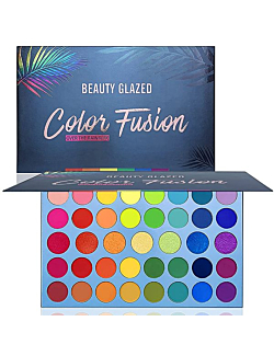 Color Fusion Eyeshadow Palette Highly Pigmented 39 Shades Matte and Shimmers Makeup Palette, Blendable Waterproof Eye Shadow, No Flaking, Stay Long, Cruelty- Free Makeup Pallet, Full Face Eye Make Up for Beginners Any Skin Tones