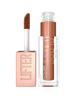 Maybelline New York Lifter Gloss High Shine Lip Gloss with Hyaluronic Acid, Bronzed, 18 Bronze