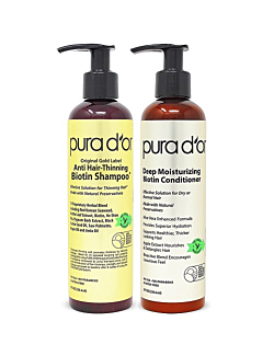 PURA D'OR Pura D ' Or Biotin Original Gold Label Anti Thinning Oz X 2 Shampoo Conditioner Set Clinically