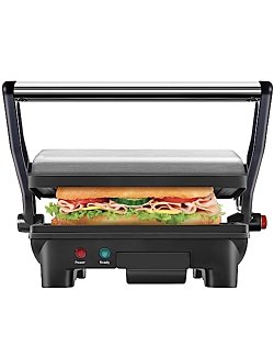 Chefman Electric Panini Press Grill and Gourmet Sandwich Maker w/ Non-Stick Coated Plates, Opens 180 Degrees to Fit Any Type or Size Food, Dishwasher Safe Removable Drip Tray, Stainless Steel/Black