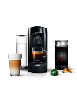 Nespresso VertuoPlus Coffee and Espresso Machine by De'Longhi with Milk Frother, Ink Black