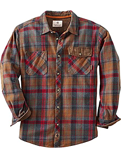 Legendary Whitetails Men's Standard Harbor Heavyweight Flannel Shirt, Smokey Mountain Plaid, Large