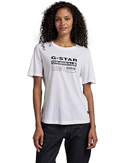 G-Star Raw Women's Slim Fit T-Shirt Raw Graphic Logo 