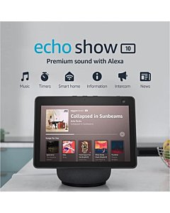 Amazon Echo Show 10 (3rd Gen) | HD smart display with premium sound, motion and Alexa | Charcoal