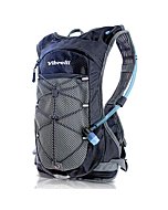 Vibrelli Hydration Pack & 2L Hydration Water Bladder - High Flow Bite Valve - Hydration Backpack with Storage - Lightweight Running Backpack, Also for Cycling, Hiking, Ski, Snow for Men, Women & Kids