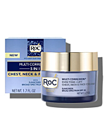 RoC Multi Correxion 5 in 1 Chest, Neck, and Face Moisturizer Cream with SPF 30, for Neck Firming and Wrinkles, Vitamin E & Shea Butter, Oil Free Skin Care, 1.7 Oz