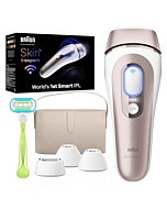 Braun IPL Long-lasting Laser Hair Removal Device for Women & Men, Skin i·Expert, at Home Hair Removal, w/ Free App, Vanity Case, Venus Razor, 4 Smart Heads, Alternative for Laser Hair Removal, PL7387