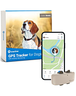 Tractive GPS Tracker & Health Monitoring for Dogs - Market Leading Pet GPS Location Tracker, Wellness & Escape Alerts, Waterproof, Works with Any Collar (Brown)