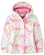 The Children's Place girls Heavy 3 in 1 Winter Jacket, Wind-resistant Water-resistant Shell, Fleece Inner, Big Kid, Toddler, Ba Down Alternative Coat, Candy Swirls, 7 8 US