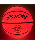 GlowCity Glow in The Dark Size 7 Basketball for Teen Boy - Glowing Red Basket Ball, Light Up LED Toy for Night Ball Games - Sports Stuff & Gadgets for Kids Age 8 Years Old and Up