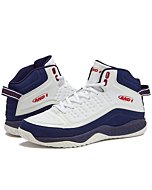 AND1 Pulse 2.0 Men’s Basketball Shoes, Indoor or Outdoor, Street or Court - White/Navy Blue/Red, 7 Medium