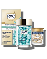 RoC Multi Correxion Hyaluronic Acid Night Serum Capsules (30 CT) for intesnt hydration + RoC Retinol Capsules (7 CT), Anti-Aging Skin Care, Wrinkle Treatment for Women & Men