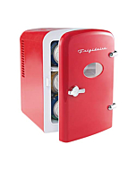 Frigidaire RED EFMIS129- CP4 Mini Portable Compact Personal Fridge Cooler, 4 Liter Capacity Chills Six 12 oz Cans, 100% Freon-Free & Eco Friendly, Includes Plugs for Home Outlet & 12V Car Charger