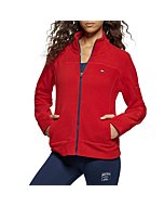 Tommy Hilfiger Sport Women's Long Sleeve Zip Up Windbreaker, Rich Red, Small