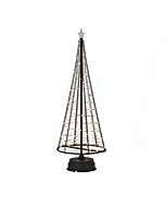 Roll Over Image to Zoom in Mini Christmas Tree ,Christmas Decoriations,Contemporary Tree Lighted with Battery(not Included) and USB ,Indoor for Room, Christmas Festival Black& L