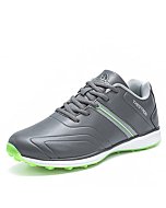 Waterproof Golf Shoes Men Professional Golf Sneakers Spikless Light Weight Walking Footwears Outdoor Male Walking Shoes (6.5,Gray)