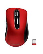 memzuoix 2.4G Wireless Mouse, 1200 DPI Mobile Optical Cordless Mouse with USB Receiver, Portable Computer Mice for Laptop, PC, Desktop, MacBook, 5 Buttons, Red