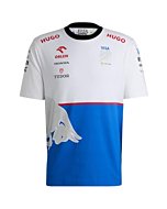 HUGO, F1 2024 Racing Bull Team Driver Tshirt, Cobalt/White, L