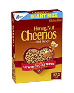 Honey Nut Cheerios Heart Healthy Cereal, Gluten Free Cereal With Whole Grain Oats, Giant Size, 27.2 OZ