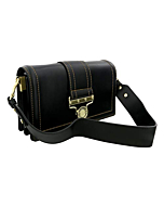 Versace Jeans Couture Black Black Buckle Crossbody Bag for Womens