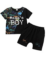 KIMI BEAR 18 Months Boy Clothes Toddler Baby Boy Clothes Summer Mamas Boy Outfits Cotton Bermuda Shorts Set Playwear Cute 24 Month Boy Clothes D Black