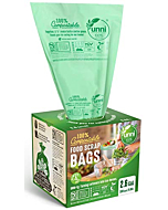 UNNI 100% Compostable Bags, 2.6 Gallon, 9.84 Liter, 100 Count, Extra Thick 0.71 Mil, Samll Kitchen Food Scrap Waste Bags, ASTM D6400, US BPI and Europe OK Compost Home Certified, San Francisco