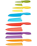 Amazon Basics 12-Piece Color-Coded Kitchen Knife Set, 6 Knives with 6 Blade Guards