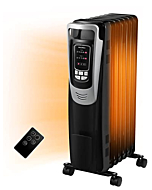 PELONIS Electric 1500W Oil Filled Radiator Heater with Safety Protection, LED Display, 3 Heat Settings and Five Temperature settings. Perfect for for Home or Office