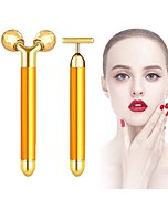 2-IN-1 Electric Face Massager, 3D Roller and T Shape Face Massager Kit Gift Set for Face Skin Care Tools