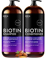 Biotin Shampoo and Conditioner Shampoo for Thinning Hair and Hair Loss - Routine Shampoo and Conditioner for Women Hair Loss Hair Thickening Shampoo -  Biotin Shampoo and Conditioner for Hair Growth