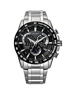 Citizen Men's Eco-Drive Sport Luxury PCAT Chronograph Watch Stainless Steel, Black Dial (Model: CB5908-57E)