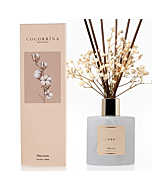 Cocorrína Reed Diffuser Set, 6.7 oz Clean Linen Scented Diffuser with Sticks Home Fragrance Essential Oil Reed Diffuser for Bathroom Shelf Decor