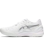 ASICS Women's Gel-Resolution 8 Tennis Shoes, 8, White/Pure Silver