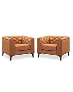 POLY & BARK Essex furniture, 40 inches (Set of 2), Cognac Tan