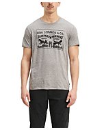 Levi's Men's 2-Horse Graphic Tee, (New) Midtone Heather Grey, X-Large