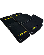 Floor Mats For Lamborghini Urus 2018-2023 Black Carpets Yellow Logo Stitching