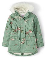 The Children's Place Girls' Heavy-Weight Winter Parka Jacket, Water-resitant, Sherpa Lined, Faux Fur Hood, Sweet PEAR, XXLarge(16)