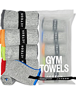 Acteon Microfiber Quick Dry Gym Towel, Silver ION Odor-Free Absorbent Fiber, Fast Drying, Men & Women Workout Gear for Body Sweat, Working Out, Towels